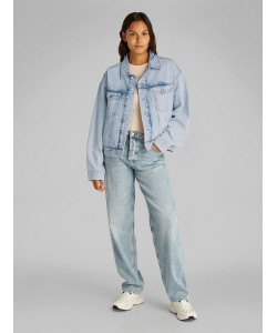 Calvin Klein Jeans dámska rifľová bunda Boxy modrá