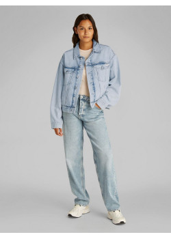Calvin Klein Jeans dámska rifľová bunda Boxy modrá