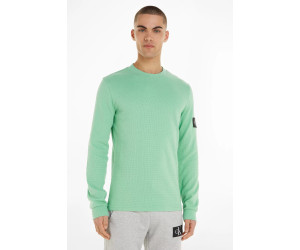 Pánske zelené tričko Calvin Klein Jeans s dlhým rukávom