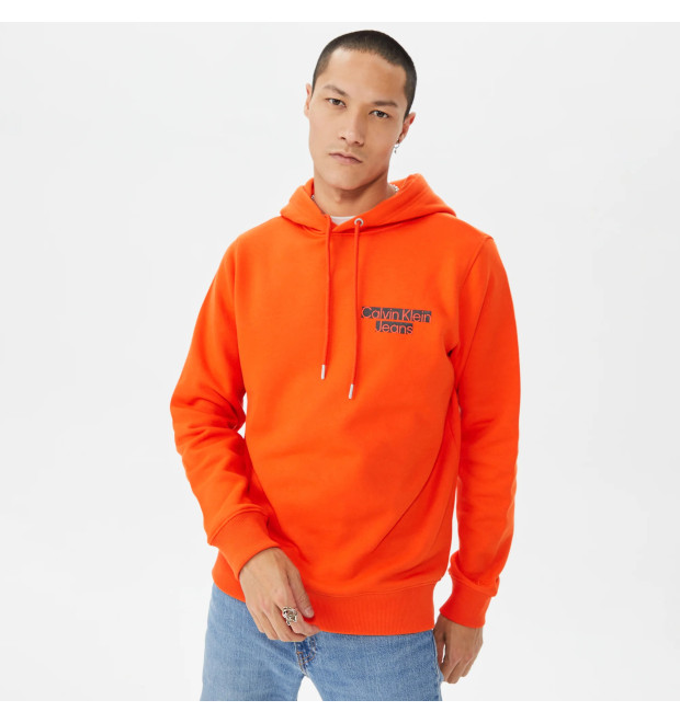 Pánska mikina s kapucňou Calvin Klein oranžová Pánska mikina s kapucňou Calvin Klein oranžová