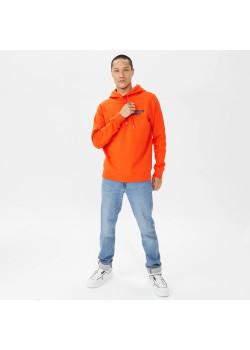 Pánska mikina s kapucňou Calvin Klein oranžová