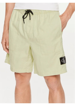 Calvin Klein pánske plátené bermudy zelené