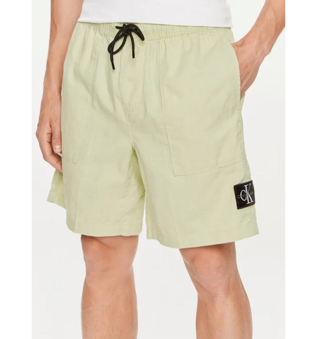 Calvin Klein pánske plátené bermudy zelené Calvin Klein pánske plátené bermudy zelené