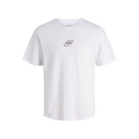JACK & JONES biele tričko s okrúhlym výstrihom JACK & JONES biele tričko s okrúhlym výstrihom
