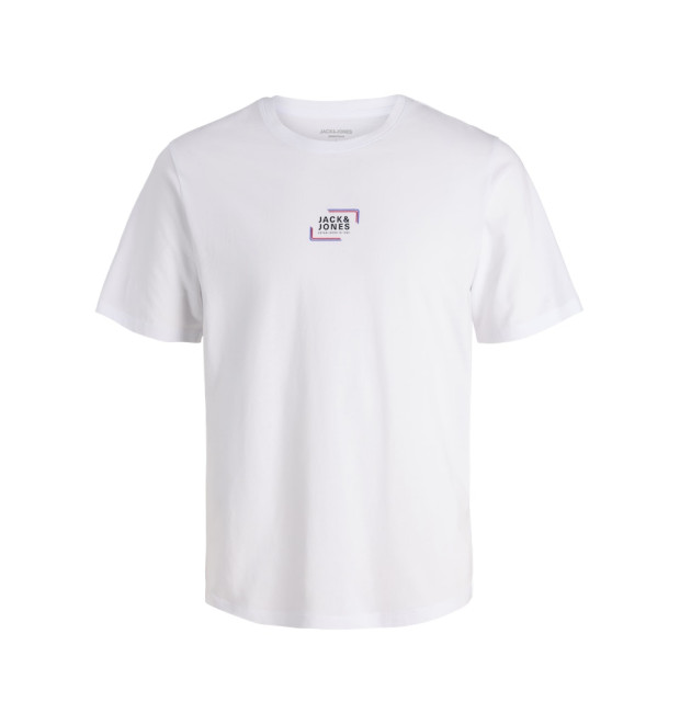 JACK & JONES biele tričko s okrúhlym výstrihom JACK & JONES biele tričko s okrúhlym výstrihom