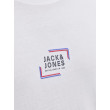 JACK & JONES biele tričko s okrúhlym výstrihom JACK & JONES biele tričko s okrúhlym výstrihom