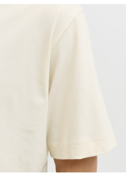 JACK & JONES pánske tričko voľné s potlačou béžové