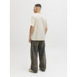JACK & JONES pánske tričko voľné s potlačou béžové JACK & JONES pánske tričko voľné s potlačou béžové
