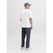 JACK & JONES pánske tričko voľné s potlačou biele JACK & JONES pánske tričko voľné s potlačou biele