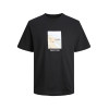 JACK & JONES pánske tričko voľné s potlačou čierne JACK & JONES pánske tričko voľné s potlačou čierne