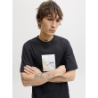 JACK & JONES pánske tričko voľné s potlačou čierne JACK & JONES pánske tričko voľné s potlačou čierne
