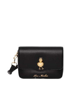 Love Moschino kabelka so zlatou žabou čierna