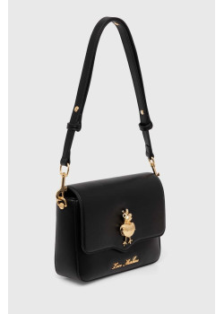 Love Moschino kabelka so zlatou žabou čierna