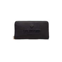 Love Moschino kožená peňaženka čierna Love Moschino kožená peňaženka čierna