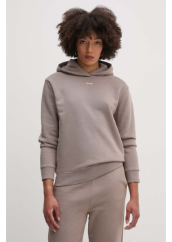 Calvin Klein dámska mikina s klokaním vreckom hnedá