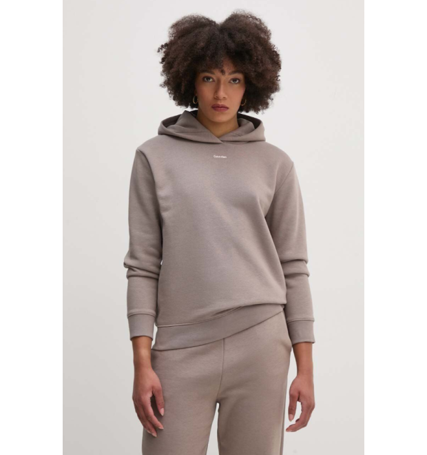 Calvin Klein dámska mikina s klokaním vreckom hnedá Calvin Klein dámska mikina s klokaním vreckom hnedá