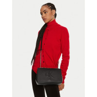Dámska malá crossbody s poklopom Calvin Klein čierna