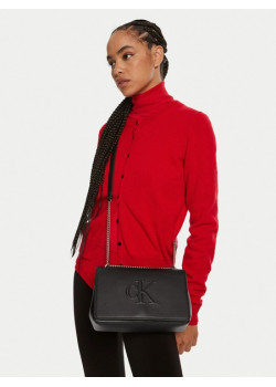 Dámska malá crossbody s poklopom Calvin Klein čierna