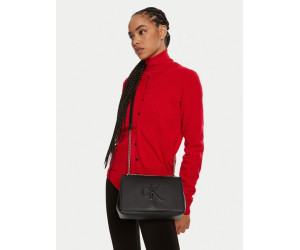 Dámska malá crossbody s poklopom Calvin Klein čierna