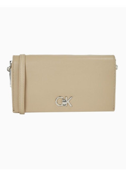 Calvin Klein malá kabelka na patentku béžová