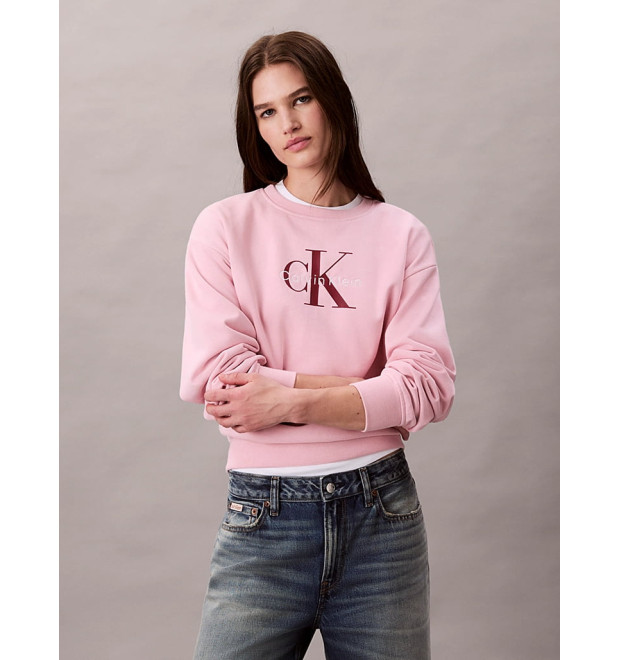 Calvin Klein Jeans pink dámska mikina ružová Calvin Klein Jeans pink dámska mikina ružová