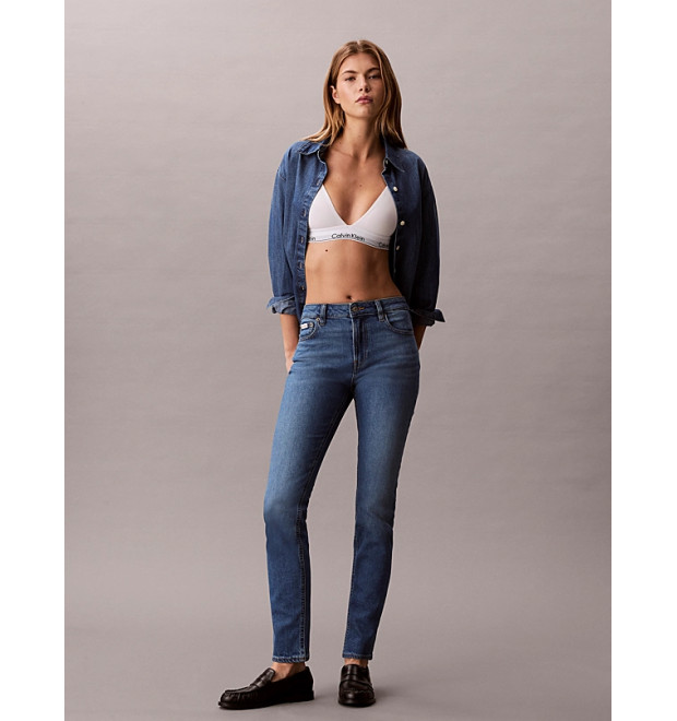 Calvin Klein dámske mid-rise slim džínsy modré Calvin Klein dámske mid-rise slim džínsy modré