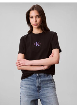 Calvin Klein Jeans bavlnené tričko čierne 
