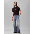 Calvin Klein Jeans bavlnené tričko čierne Calvin Klein Jeans bavlnené tričko čierne