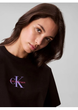 Calvin Klein Jeans bavlnené tričko čierne 