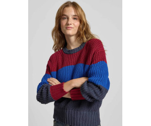 Calvin Klein Jeans dámsky pruhovaný sveter modrý