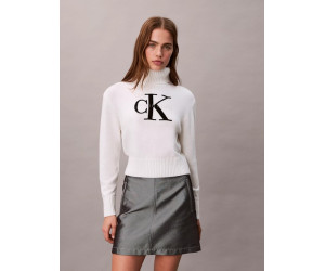 Calvin Klein Jeans dámsky krátky rolák biely