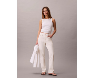 Calvin Klein Jeans rifle s vysokým pásom biele