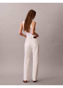 Calvin Klein Jeans rifle s vysokým pásom biele