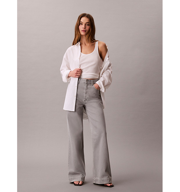 Calvin Klein dámske rifle s vysokým pásom sivé Calvin Klein dámske rifle s vysokým pásom sivé