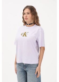 Calvin Klein tričko Graphic Logo rozostrené žlto-biele