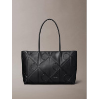 Calvin Klein dámska tote kabelka s embossovaným monogramom čierna