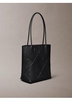 Calvin Klein Embossed Allover Monogram Logo malá kabelka čierna