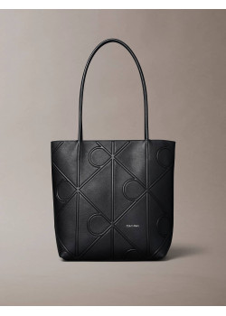 Calvin Klein Embossed Allover Monogram Logo malá kabelka čierna