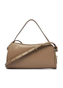 Calvin Klein kabelka Emblem Trio camera hnedá
