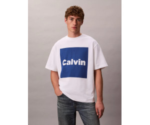 Calvin Klein pánske tričko s modrým logom biela