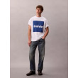 Calvin Klein pánske tričko s modrým logom biela Calvin Klein pánske tričko s modrým logom biela