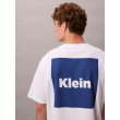 Calvin Klein pánske tričko s modrým logom biela Calvin Klein pánske tričko s modrým logom biela