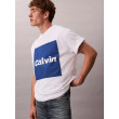 Calvin Klein pánske tričko s modrým logom biela Calvin Klein pánske tričko s modrým logom biela