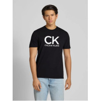 Calvin Klein Jeans pánske bavlnené tričko s veľkým logom čierne Calvin Klein Jeans pánske bavlnené tričko s veľkým logom čierne