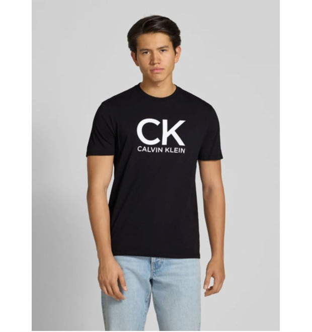 Calvin Klein Jeans pánske bavlnené tričko s veľkým logom čierne Calvin Klein Jeans pánske bavlnené tričko s veľkým logom čierne