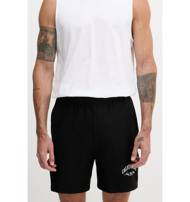 Calvin Klein Jeans Collegiate šortky čierne