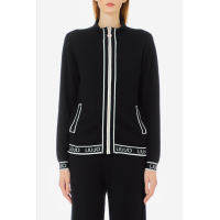 LIU-JO čierny sveter s prímesou hodvábu LIU-JO čierny sveter s prímesou hodvábu