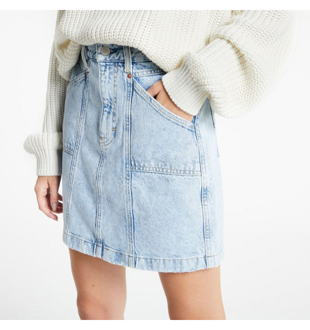 Rifľová sukňa Tommy Jeans Rifľová sukňa Tommy Jeans