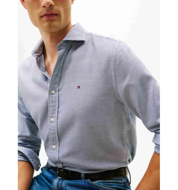 Tommy Hilfiger pánska Dobby štrukturovaná košeľa modrá Tommy Hilfiger pánska Dobby štrukturovaná košeľa modrá