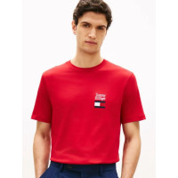 Tommy Hilfiger tričko s vyšívaným logom Regular červené Tommy Hilfiger tričko s vyšívaným logom Regular červené